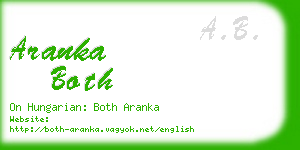 aranka both business card